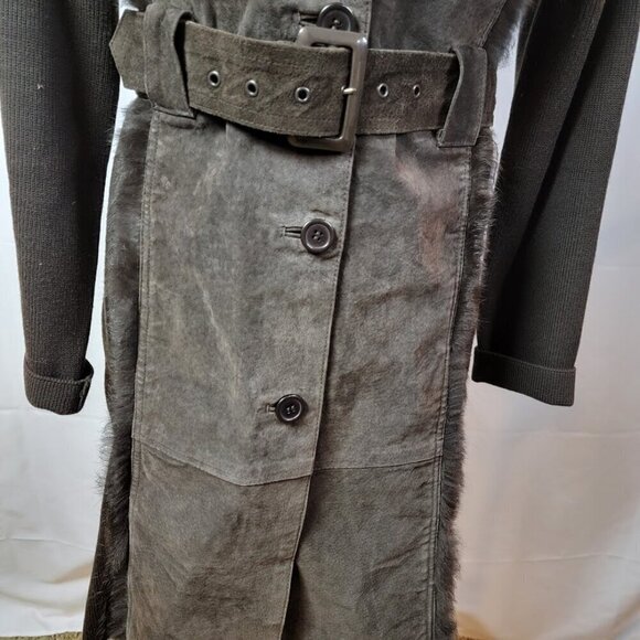 Cynthia Steffe Suede Coat Size M - Suede and Fur Trim - Luxury @ Poshmark Price - Picture 4 of 16